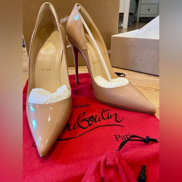 Christian Louboutin - So Kate 120 Nude Patent  Pumps - Brand New - size 37 - Picture 12 of 13